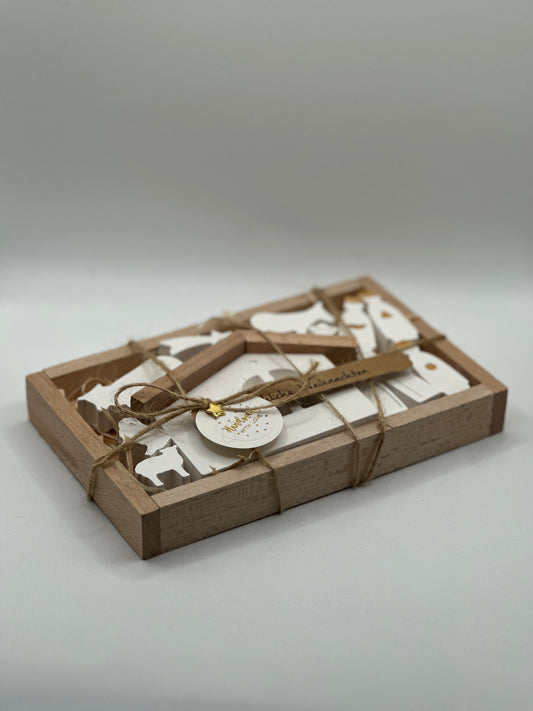 Krippe in Holzbox