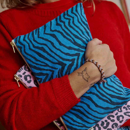 LILI Kosmetiktasche im Leopardenmuster, Bubble Pink