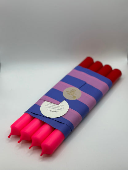 Stabkerzen 4er Set in verschiedenen Farben