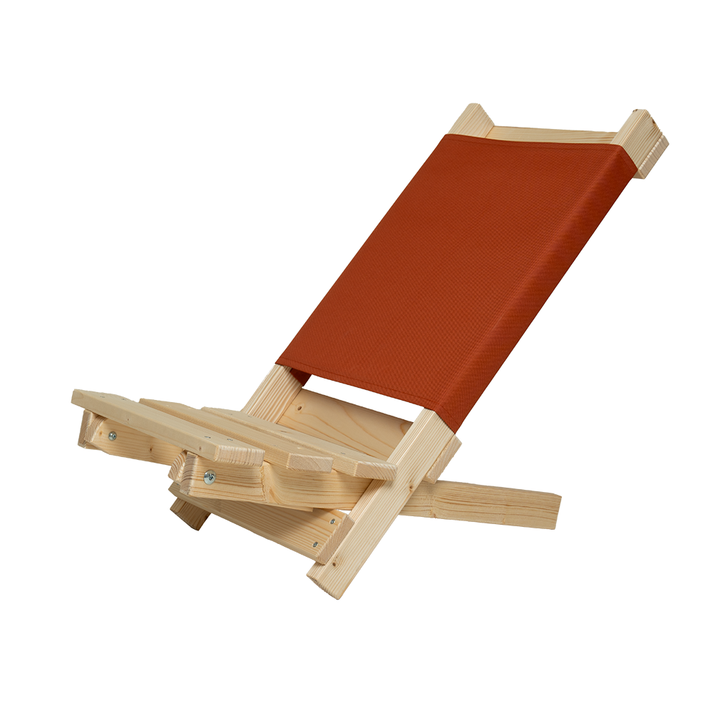 The Sdjool - der Jovele: Klappbarer Strandstuhl, Campingstuhl, Gartenstuhl, Liegestuhl aus Fichtenholz