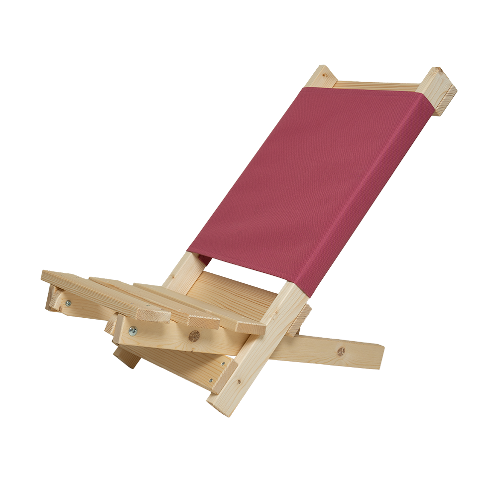 The Sdjool - der Jovele: Klappbarer Strandstuhl, Campingstuhl, Gartenstuhl, Liegestuhl aus Fichtenholz