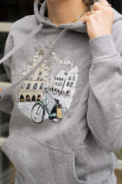 Hoodie – Motiv Rathaus und Prinzipalmarkt